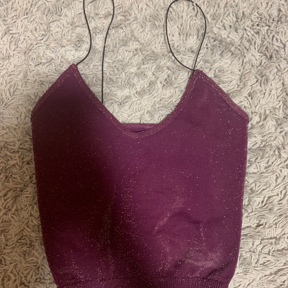 Free people sparkly crop top